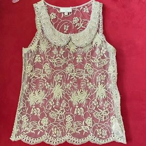 Anthro Beaded, Embroidered Blouse